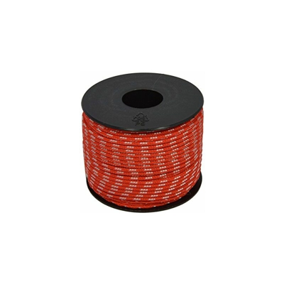 Corderie Italiane 006040804 Treccia Sky Cordino Intrecciato Rosso/Bianco, 2 mm, 50 mt