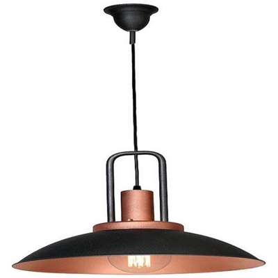 Lampada A Sospensione Mizar, Lampadario, Da Soffitto, Nero, Rame In Metallo, 37 X 37 X 85 Cm, 1 X E27, 60w