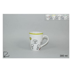 Tazza Latte Mug Cc.380 Dec. Con Frasi Ass. - BIGHOUSE IT características