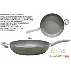Padella Sasso Cm.32 Con Manico E Maniglia - BIGHOUSE IT características