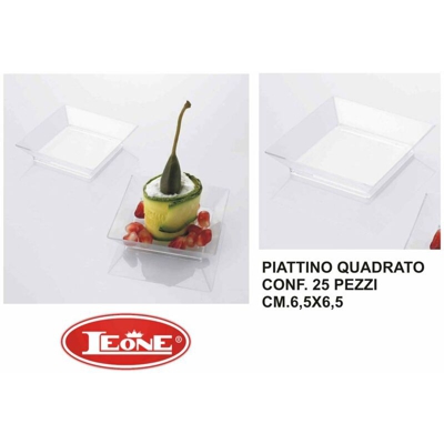Bighouse It - PIATTINO QUADRATO KRYSTAL PARTY CF.25PZ. CM.6,5X6,5