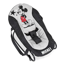 Rocky Sdraietta Disney Dalla Nascita 9 Kg Con Schienale Reclinabile, Funzione Dondolo, Cintura Di Sicurezza 3 Punti E Manici Di Trasporto Nero (mickey Stelle) características