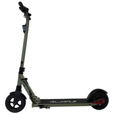 Monopattino Elettrico Velociptor ES 80W Velocità 25 km / h Ruote da 8.5'' Luci Freno Verde