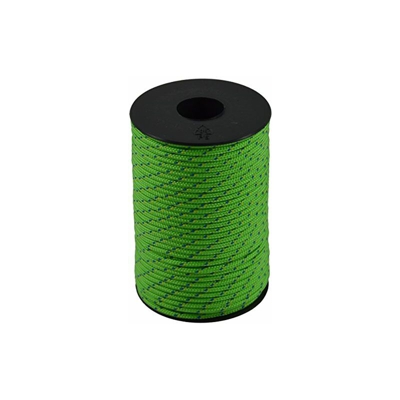 006038658 Cordino Colorato Hobby Fantasy, Verde Flu, 2 mm, 100 m - Corderie Italiane