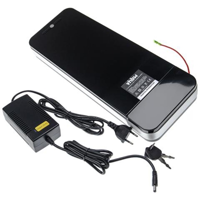 Batteria Per Portapacchi (15,4ah, 24v, Li-ion) Incl. Caricatore + Attacco Usb Compatibile Con E-bike, Bicicletta Elettrica - Tipo 2