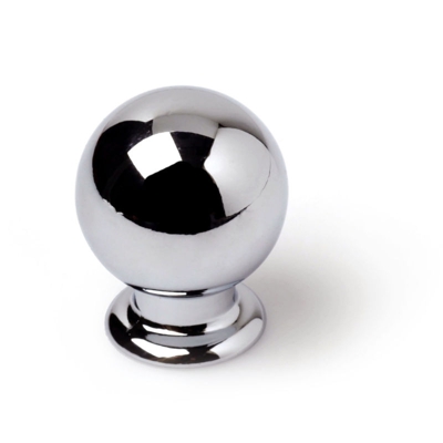 Pomolo stile contemporaneo, Zama, Cromato Lucido, 30 mm di diametro. Marchio REI