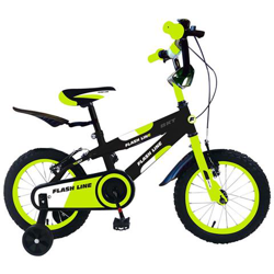 Bicicletta Flash Line Taglia 14 Bici Bimbo Fla14 Per Bambini Età 3 - 6 Anni - Giallo características