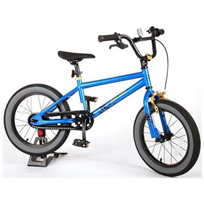 Bici Bicicletta Bambino 16 Pollici Cool Rider Freno Anteriore Sul Manubrio E Posteriore Contropedale Blu 95% Assemblata