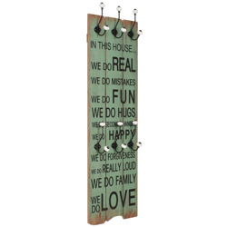 Appendiabiti da Parete con 6 Ganci HAPPY LOVE 120x40 cm - VIDAXL en oferta