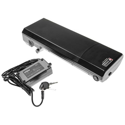 Batteria Per Portapacchi (8,8ah, 24v, Li-ion) Con Sistema D' inserimento Incl. Caricatore Compatibile Con E-bike, Bicicletta Elettrica
