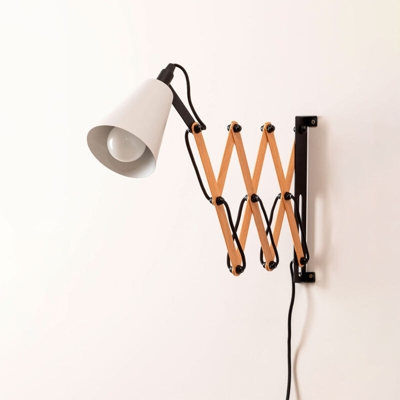 SKLUM Applique da parete allungabile Marby Bianco Legno di gomma