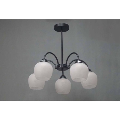 Lampadario Pendente Nero 5 Portalampada E27 Da Soffitto - Mille Lucciole - ASIA LED