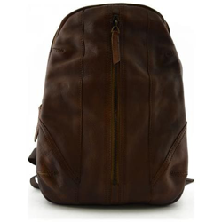 Zaino In Vera Pelle Con Schienale E Spalline Imbottiti Colore Marrone - Pelletteria Toscana Made In Italy - Zaino en oferta