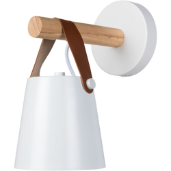 Luce A Muro 'Evelynn' Acciaio 1xE27 Bianca Senza Lampadina [SKD-W001-W] (SKD-W001-W) - GREENICE en oferta
