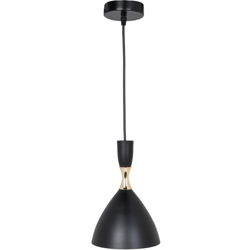 Lampada A Sospensione 'Lia' Acciaio 1xE27 Nero Senza Lampadina [SKD-P127-B] (SKD-P127-B) - GREENICE precio