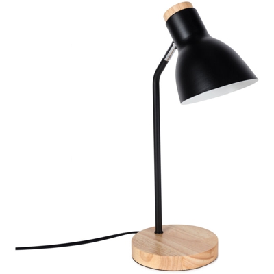 Greenice - Lampada Da Tavolo 'Miranda' Acciaio 1xE27 Nero Senza Lampadina [SKD-T002-B] (SKD-T002-B)