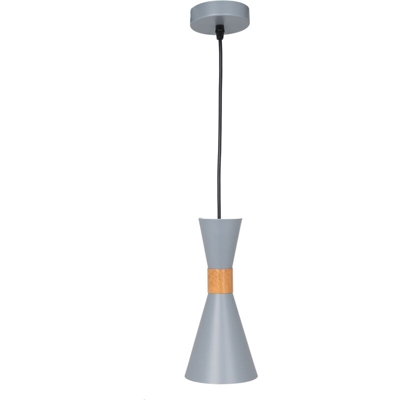 Lampada A Sospensione "Gracelyn" Acciaio 1xE27 Grigio Senza Lampadina [SKD-P138-G] (SKD-P138-G) - GREENICE