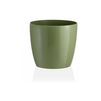 Vaso tondo Madeira Luxy Colour in resina colorati da esterno e giardino fiori piante -DIAM 11 x H 10 cm / Salvia - TERAPLAST