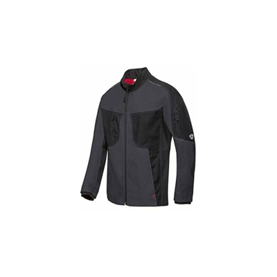 BP 1822-565-5632-50/52n - Giacca da lavoro da uomo, colletto imbottito e cerniera frontale, 65% poliestere, 35% cotone, antracite/nero, taglia 50/52N