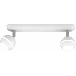 Trio Leuchten Trio 828210201 Baloubet Faretto LED, 2x3.8 Watt, Bianco, 36x4.5x15 cm SMD 3,8W [Classe di efficienza energetica A] precio