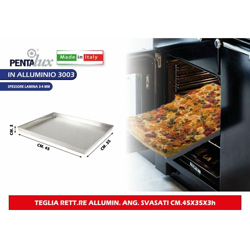 TEGLIA RETT.RE ALLUMIN. ANG. SVASATI CM.45X35X3h - BIGHOUSE IT precio