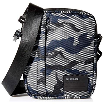 Discover-me Oderzo, Borsa A Tracolla Uomo, Multicolore (black / white / blue), 1 X 22 X 18 Cm (w X H X L)