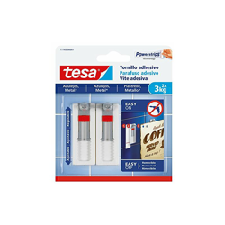 77765-00001-00 Vite Adesiva Regolabile da 3kg per Piastrelle e Metallo, Bianco, Set di 2 Pezzi - Tesa en oferta