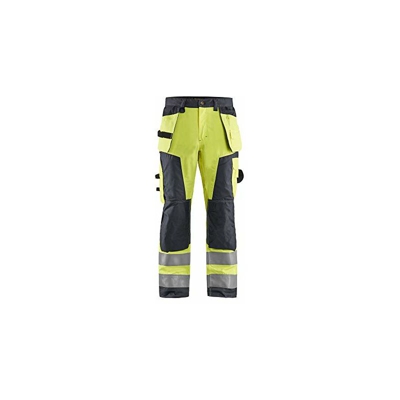 Blaklader 156818113396C46 - Pantaloni da lavoro artigianale, High Vis, taglia C46, colore: Giallo/Grigio