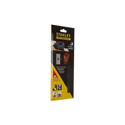 STANLEY STA39052-XJ 3 hojas lija de Malla 1/3 (93x230mm) No Velcro. Grano 80