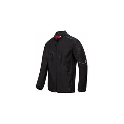 BP 1822-565-0032-44/46l - Giacca da lavoro da uomo, colletto imbottito e cerniera frontale, 65% poliestere/35% cotone, taglia 44/46L, colore: Nero