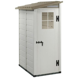 Casetta Pvc Beige Con Pavimento Box Porta Attrezzi Giardino Tuscany Evo-100/1 características