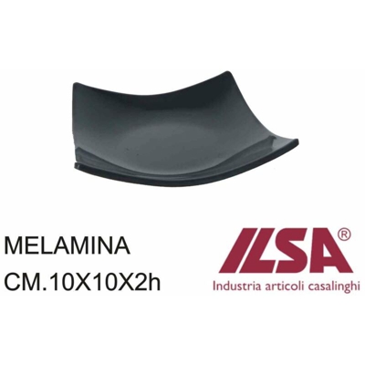 PIATTINO MELAMINA CM.10X10X3h NERO - BIGHOUSE IT