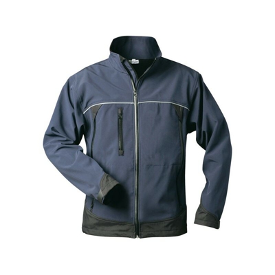 Elysee - Giacca Softshell Gamma, Taglia L, Blu Navy/Nero