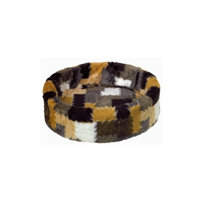 letto in peluche patchwork, 60 cm - Nobby