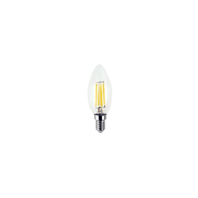 Asia Led - LAMPADINA LED A FILAMENTO C35 4W E14 A CANDELA - ATS ELECTRO - Luce Fredda 6500k