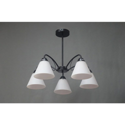 Lampadario Pendente Nero 5 Portalampada E27 Da Soffitto - Mille Lucciole - ASIA LED en oferta