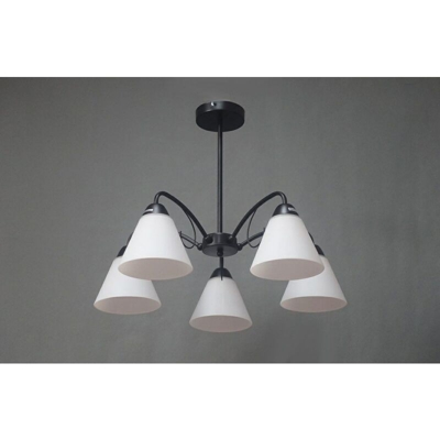 Lampadario Pendente Nero 5 Portalampada E27 Da Soffitto - Mille Lucciole - ASIA LED