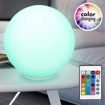 Lampada Sfera da Tavolo Luce a LED 16 Colori Selezionabili con Telecomando 20cm - BAKAJI