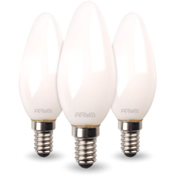 Arum Lighting - Set di 3 lampadine LED E14 satinate 4,5W Eq 40W | Température de Couleur: Bianco neutro 4000K en oferta