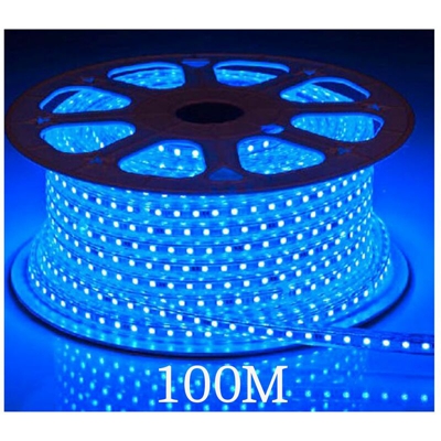 Bobina striscia led 2835 100MT luce blu flessibile siliconata fila singola - DRIWEI