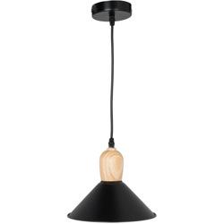 Lampada A Sospensione 'Laura' Acciaio 1xE27 Nero Senza Lampadina [SKD-P134-B] (SKD-P134-B) - GREENICE características