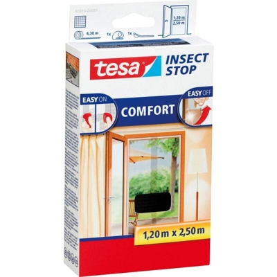 UK Ltd, Rete anti insetti per porte 0.65 m X 2 m X 2.5 m (max) colore: Antracite - Tesa
