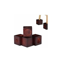 10024224 Marrone Scuro Rialzo in Bambù per Mobili, Set da 4, Piedini per Gambe di Tavolo e Sedie, H:9,4 Cm, Pz - Relaxdays características