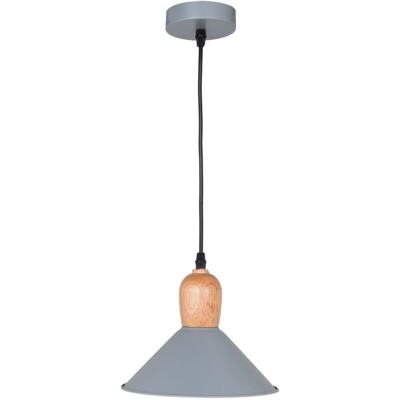Lampada A Sospensione 'Laura' Acciaio 1xE27 Grigio Senza Lampadina [SKD-P134-G] (SKD-P134-G) - GREENICE