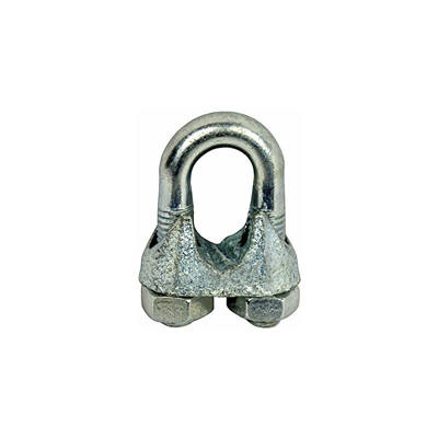 006044468 Morsetto Serracavo in Acciaio Zincato, 8 mm, 10 Pz, DIN 741, Grigio, Set di 10 Pezzi - Corderie Italiane