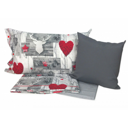 COMPLETO LENZUOLO LENZUOLA IN FLANELLA TIROLESE DIS. TIROLO PATCHWORK CON FEDERA ARREDO 1 piazza e mezza - TEX FAMILY precio