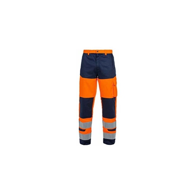 Hydrowear 043496ON-62 S MELROSE Venture Line - Pantaloni, Hi-Vis, taglia 62/S, colore: Arancione/Blu