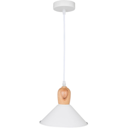Lampada A Sospensione 'Laura' Acciaio 1xE27 Bianca Senza Lampadina [SKD-P134-W] (SKD-P134-W) - GREENICE en oferta