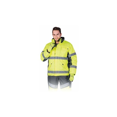 Leber&Hollman LH-Roader_Xxl - Giacca termica, taglia XXL, colore: Giallo/Grigio