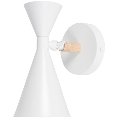 Luce A Muro 'Lexi' Acciaio 1xE27 Bianca Senza Lampadina [SKD-W002-W] (SKD-W002-W) - GREENICE